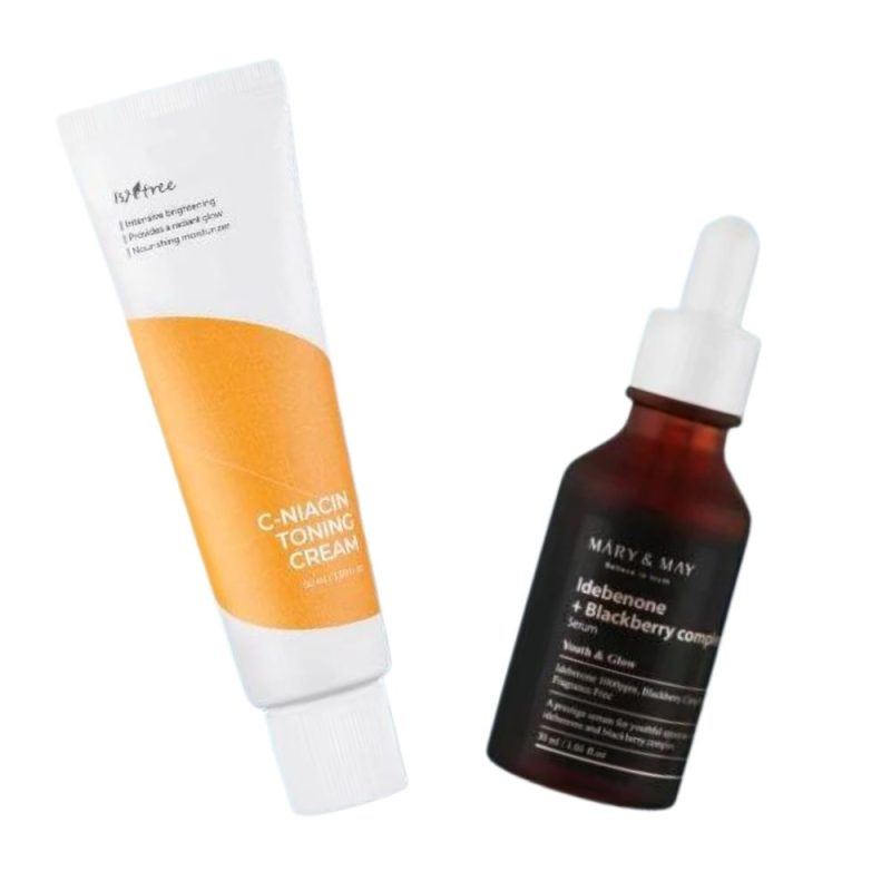 Vita C Powerhouse Bundle (Mary and May Idebenone Serum + Isntree C Niacin Cream)-2 Vita C Powerhouse Bundle (Mary and May Idebenone Serum + Isntree C Niacin Cream)