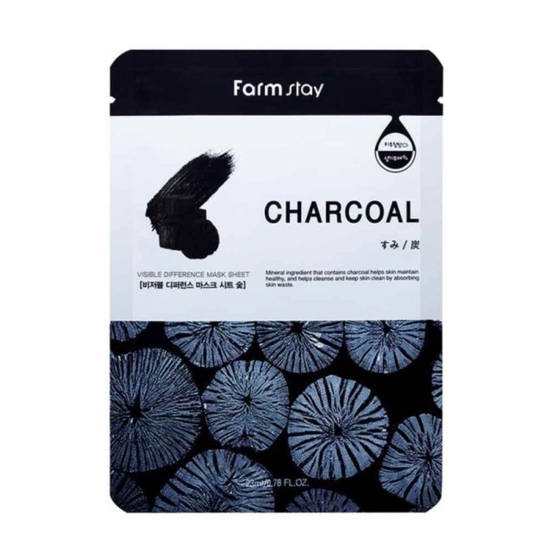 FARMSTAY Visible Difference Mask Sheet Charcoal FARMSTAY Visible Difference Mask Sheet Charcoal