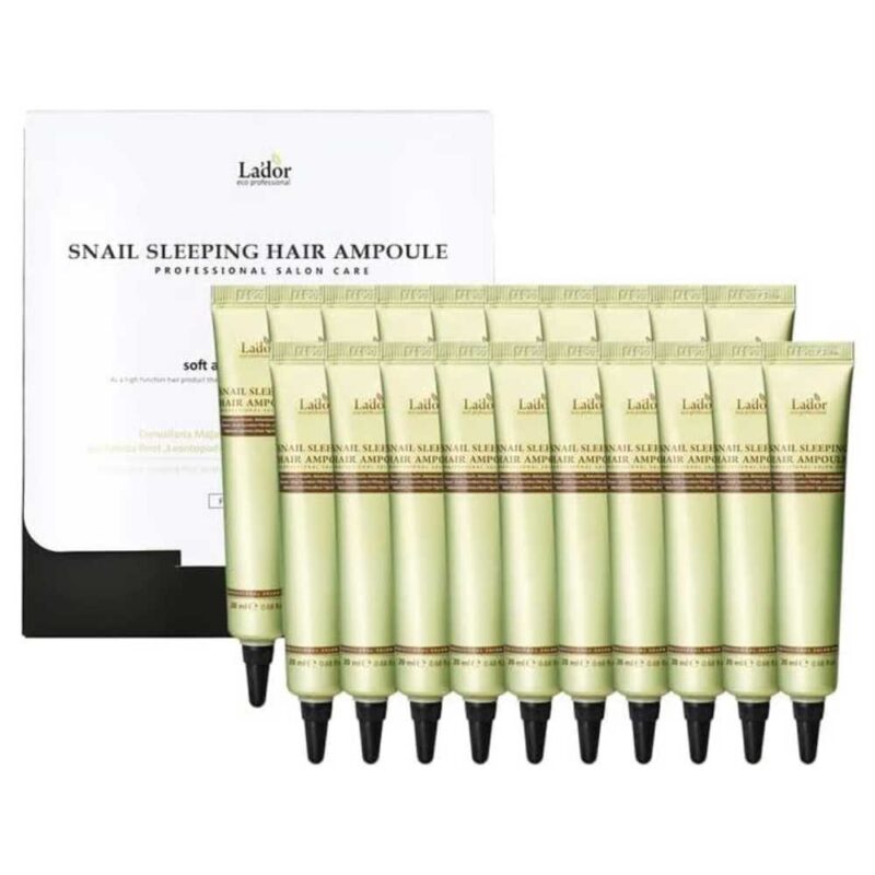 Lador Snail Sleeping Hair Ampoule, 20ml x 20buc - 1 Lador Snail Sleeping Hair Ampoule, 20ml x 20buc - 1