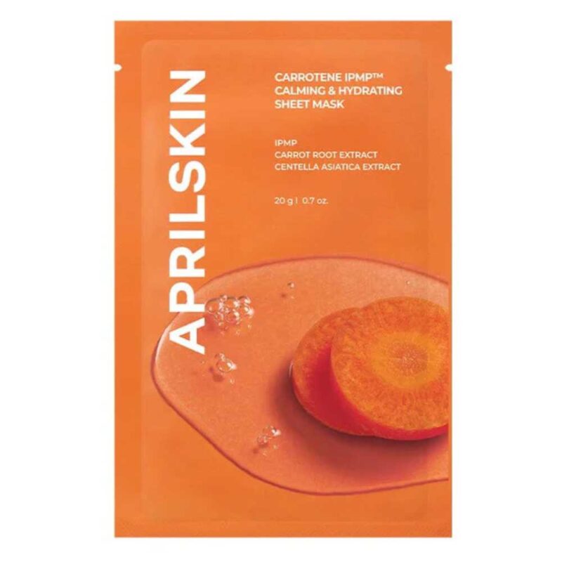Aprilskin Carrotene IPMP Calming & Hydrating Sheet Mask, 20g - 1 Aprilskin Carrotene IPMP Calming & Hydrating Sheet Mask, 20g