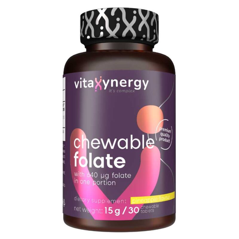 Vitaxynergy Acid Folic, 30 tablete masticabile