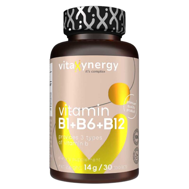 Vitaxynergy Vitamina B1+B6+B12, 30 tablete - 1 Vitaxynergy Vitamina B1+B6+B12, 30 tablete