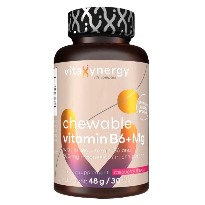 Vitaxynergy Vitamina B6 + Mg, 30 tablete masticabile - 1 Vitaxynergy Vitamina B6 + Mg, 30 tablete masticabile