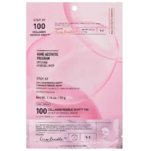 VT Cosmetics Collagen Reedle Shot 100 2 Step Hydrogel Mask, 1.5g+33g