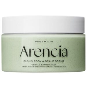Arencia Fresh Cloud Body and Scalp Scrub, Geranium and Primrose, 260g