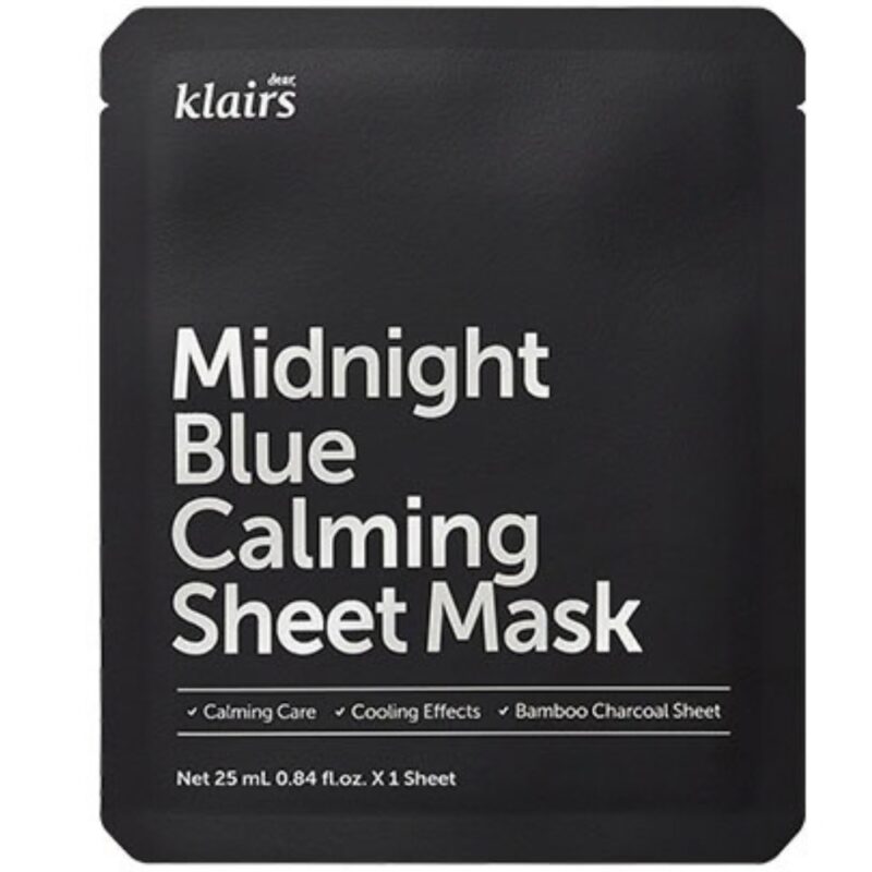 Dear-Klairs-Midnight-Blue-Calming-Sheet-Mask-800x800